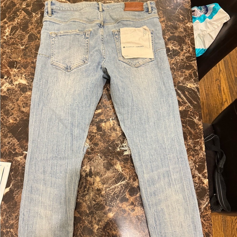 purple brand denim blue jeans